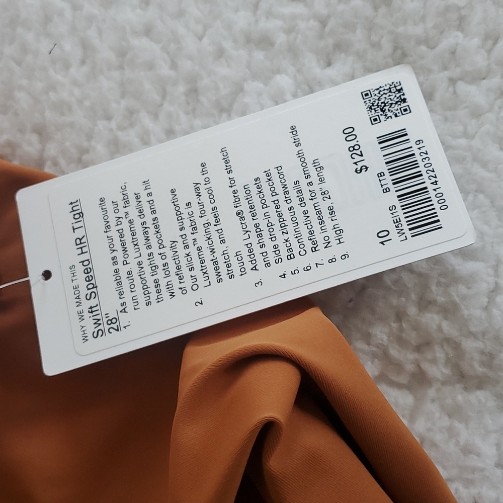 Lululemon Swift Speed HR 28" Tight Butternut Brown - Picture 3 of 14